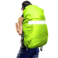 Hi-Visibility Backpack Rain Cover with Reflective Strip Waterproof Backpack Cover Green