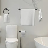 4 Pcs Stainless Steel Bathroom Hardware for Bathroom Wall Mounted Black