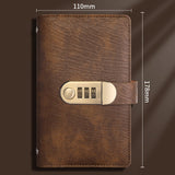 Savings Challenge Book 100 Envelopes with 3 Digit Combination Lock Brown