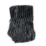 2PCS 100x200cm Shimmer Tassel String Door and Window Divider Curtain Black