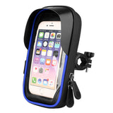 Bicycle Motorcycle Handlebar Mount Holder Waterproof Case for Mobile Phone Blue