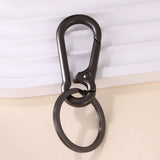 4 Pcs Metal Keychains Keyring Clip Holder Organizer for Home Car Keys Black
