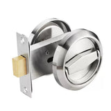 Cavity Sliding door Lock-Privacy function Stainless Steel Silver