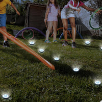 10Pcs Mini Solar Ground Lights Outdoor Pathway Decorative Lights for Yard Garden Decor White Light