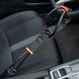 Car Steering Wheel to Seat Belt Lock Anti-Theft Adjustable Security Device Black