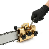 Universal Hand-Crank Blade Sharpening Tool for Fast Outdoor Yard Work Gold