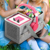 Portable Felt Cloth Storage Bag for Musical Speakers Gray