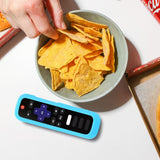 2 Pcs Glow in the Dark Silicone Remote Cover Case for Roku TV Remote Glow Blue