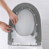 4Pcs Winter Warm Toilet Seat Cover Elastic Bathroom Closestool Toilet Seat Cover Pad Mats Style 1