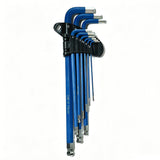 9Pc Hex Key Set with CRV Steel for Car and Motorcycle Repair Blue