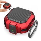 Protective Case Compatible With Samsung Galaxy Buds 4 and 4 Pro Shockproof Earbuds Case Cover with Lock Clip Red