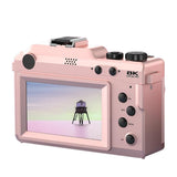 8K Digital Camera 18X Zoom Dual Lens Camera for for Video Pink