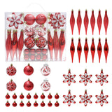 40Pcs Set Christmas Ball Ornaments Hanging Xmas Tree Decorations Holiday Party Home Decor Red