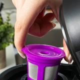 4 PCS Refillable Coffee Pods Compatible with Keurig K Cup Machines Purple