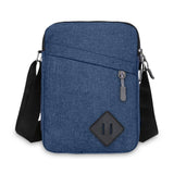 Men's Oxford Crossbody Shoulder Bag – Adjustable Strap Multi-Pocket Messenger Bag Blue