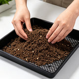 10 PCS Square Fine Hole Seedling Trays for Propagation and Hydroponics