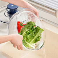 5L Vegetable and Fruit Dryer Multifunctional Salad Spinner Dark Blue