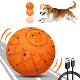 3 Mode Interactive Dog Ball Toy Smart Dog Toy for Medium and Large Dogs Orange