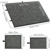 Foldable Puzzle Table with 6 StorageDrawers Portable Felt Jigsaw Puzzle Board for Sorting and Assembly Dark Grey