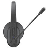 Bluetooth Single Ear Business Headset with Rotatable Microphone Wireless Calling Headset for Laptop Mobile Phone