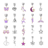 DIY Kids Bracelet Making Kit with Charms & Beads Jewelry Craft Set for Girls’ Gifts Purple