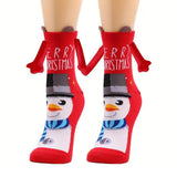 3 Pairs of Christmas Hands Holding Socks with Magnetic Hands for Couples Bestie Style 1