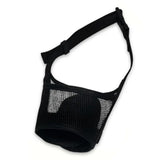 Dog Muzzle Air Mesh Adjustable Mouth Guard for Bark and Scavenging Prevention Black