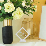 4Pcs Set 3D Floating Frame Display Holder Stands Clear Jewelry Storage Box