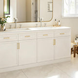 4PCS 12mm Square Stainless Steel Kitchen Cabinet and Door Handle Gold
