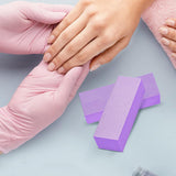 10Pcs 150 Grit Acrylic Nails Gel Polish Nails for Acrylic and Gel Nails Purple