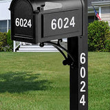 30Pcs Reflective Mailbox Number Stickers Easy-to-Use 0-9 Stickers for House Door Car Signs Silver
