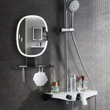 Shower Mirror Fogless for Shaving Anti-Fog Shaving Mirror with Razor Holder for Shower Room Round