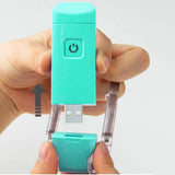 USB Rechargeable Clip On LED Book Light for Bed Night Reading Tiffany Blue