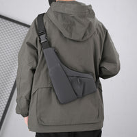 Anti Theft Travel Crossbody Bag  Multi-Pocket Shoulder Bag Grey
