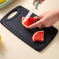 3Pcs Set Plastic Cutting Boards for Kitchen Non-slip Chopping Boards Black