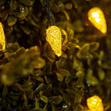 7M Solar Strawberry String Lights Waterproof Christmas LED Holiday Decor - Warm White