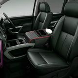 Car Armrest Cushion Organizer with Cup Holder Multi-Functional Center Console Pad Black Red