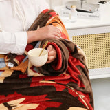 Aztec Geometry Travel  Throw Blanket Couch Bed Blanket Red