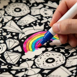DIY Coloring Blanket Washable Color-In Throw Blanket for Sofa Travel Animals