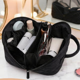 Large Capacity Portable Cosmetic Bag Travel Toiletry Storage Organizer Black