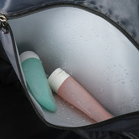 Trendy Gradient Duffle Bag Expandable Overnight Bag Foldable Carry On Bag with Dry Wet Separation Pocket Pink
