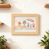 Removable Clip Kids Picture Frame A4 Artwork Display - Beige