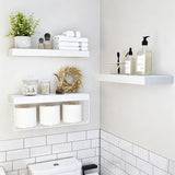 3 Tier Bathroom Shelves Over Toilet Wall Mounted Floating Shelves Toilet Paper Storage White