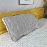 Pillowcase and Pillow Towel Set Cooling Pillow Covering Decorative Cushion Cover Set Grey