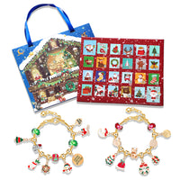 24 Days Christmas Countdown Calendar Advent Calendar Blind Box DIY Bracelet Jewelry Making Kit Style 3