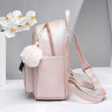 3 Pcs Set PU Bags Backpack Purse Sling Bag for Women Pink