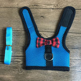 Rabbit Vest Harness Leash Lead Small Animal Pet Mesh Hamster Bunny Traction Rope Blue
