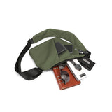 Men Anti-Theft Chest Pack Left Shoulder Sling Bag Travel Crossbody Bag Green