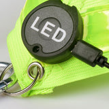 Adjustable LED Reflective Belt Sash 3 Light Modes High Visibility Night Security Belt Running Gear Green