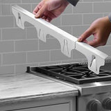 4Pcs Adjustable Stove Gap Fillers Heat Resistant Stove Gap Covers Stainless Steel Gas Stove Side Gap Protector Silver